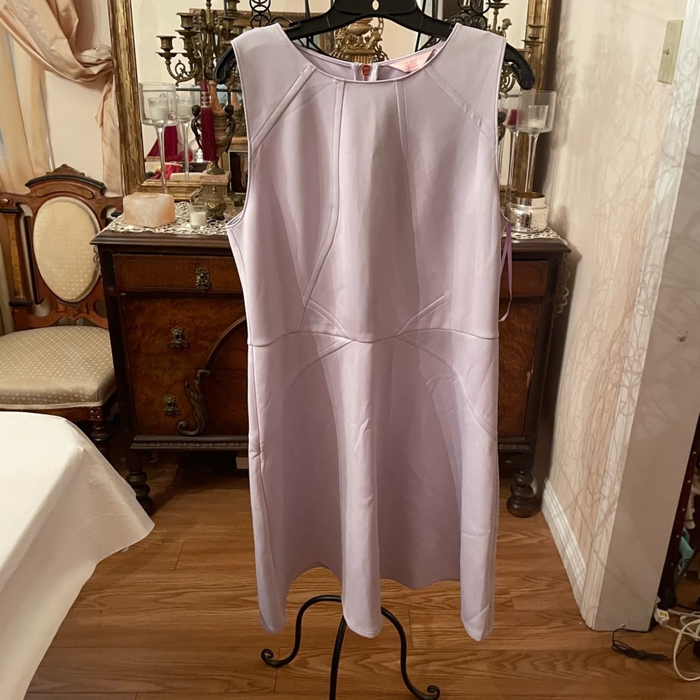 NWT TED BAKER ‘Mitton’ Pastel purple, lavender Fit & Flare Skater Dress TED SZ 5